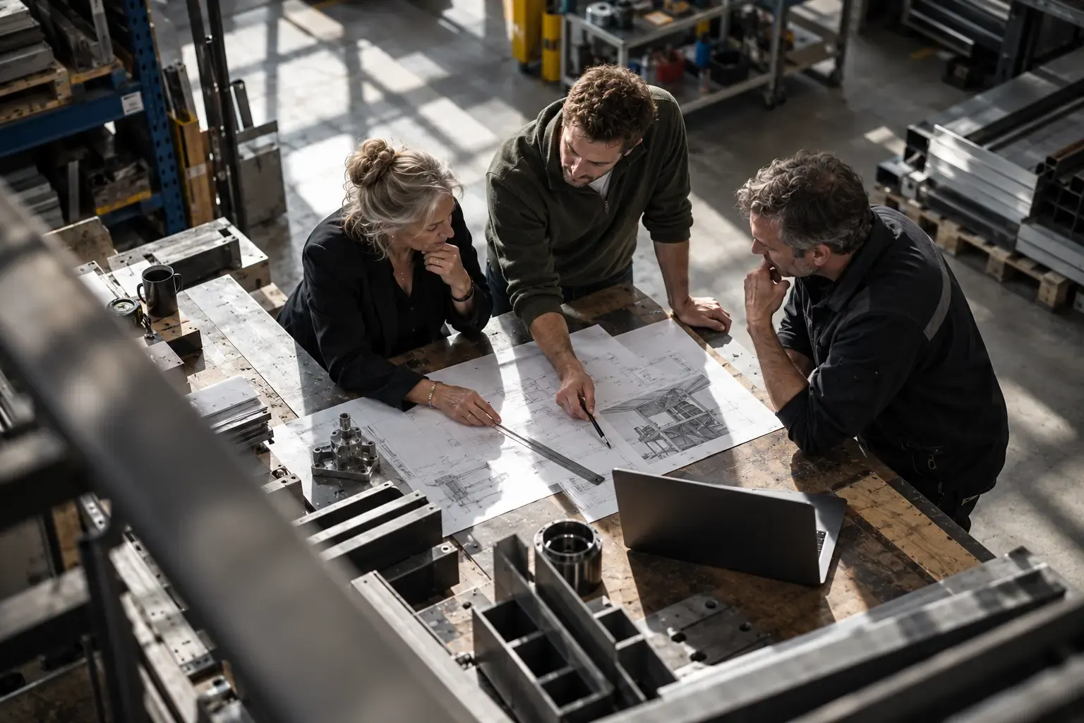 Redactie van INTO business aan het werk